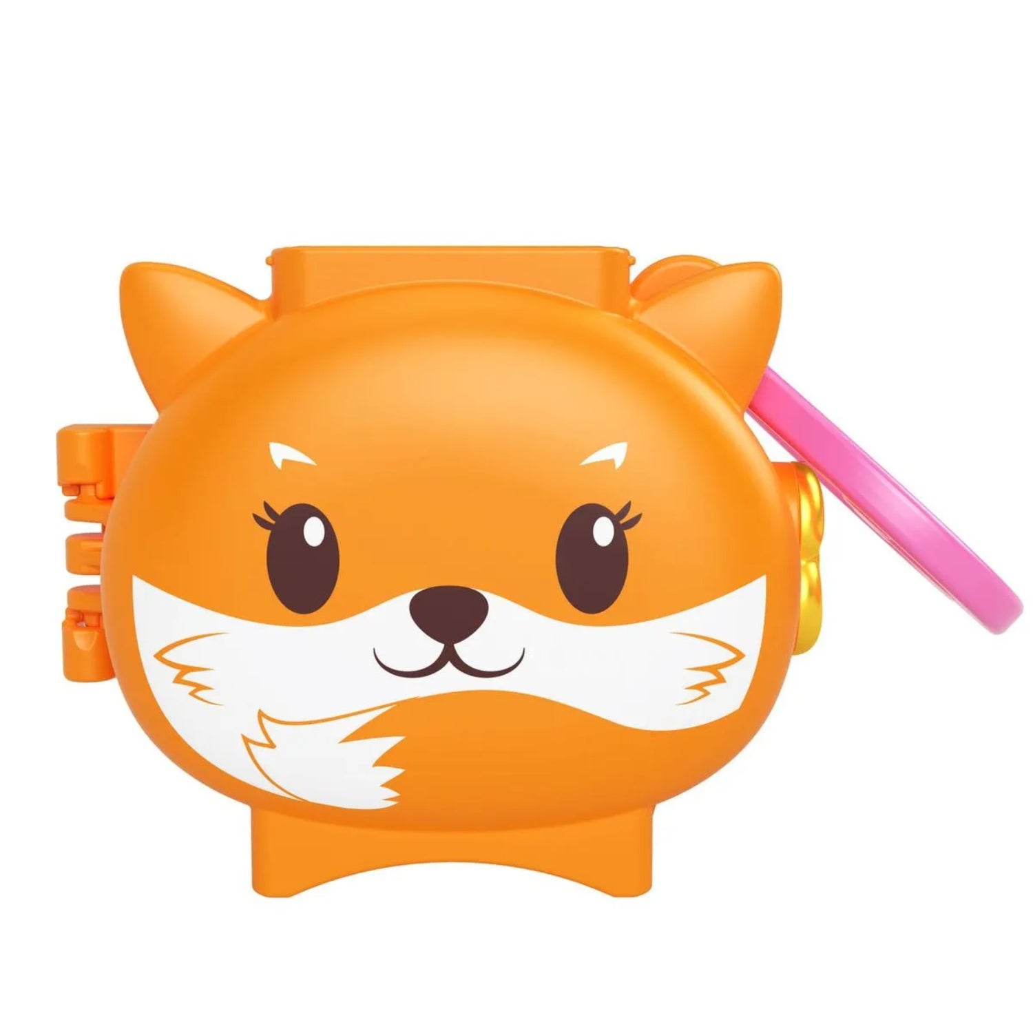 Caja de mascotas naranja en forma de zorro, color alegre y divertida para niños